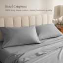 Bare Home 100% Organic Cotton Standard/Queen Pillowcase Set - Crisp Percale Weave - Pillowcases 2 Pack - Lightweight & Breathable (Standard Pillowcase Set of 2, Light Grey)