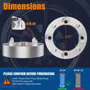 GAsupply 4156 ATV Wheel Spacers 3/8"-24 Studs, 2 inch 50mm 4 Lug Wheel Spacer Adapters 131mm Hub Bore, 4 Pcs