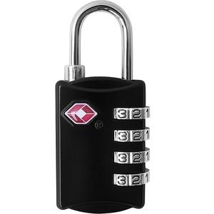 4 Digit Combination Steel Tsa Luggage Lock - Black