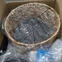 Floor Lamp for Living Room Bedroom Farmhouse Arc Rattan Boho Standing Lamp with Remote Dimmable Black Wicker Bamboo Lamp Shade Floor Light Adjustable Tall Lamp Industrial Floor Lamps Bohemian