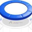 Trampoline Pad Replacement 14 FT Trampoline Replacement Safety Pad 14FT Trampoline Spring Cover Waterproof UV Resistant Tear Resistant Surround Spring Foam Cover for Round Frame No Hole for Pole Blue