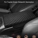 Shademax Toyota Crown Center Console Cover, Armrest Cover Cushion Pad for Toyota Crown Signia 2023 2024 2025 2026 Accessories PU Leather Middle Consle Lid Armrest Seat Box Cover Protector Anti-Scratch