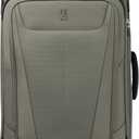 Travelpro Maxlite 5 Softside Expandable Luggage with 4 Spinner Wheels, Lightweight Suitcase, Men and Women, Slate Green, Checked-Medium 25-Inch