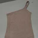 ALGALAROUND One Shoulder Tops for Women Cute Summer Ribbed Sleeveless T Shirt Slim Fitted Casual Going Out Tops XS