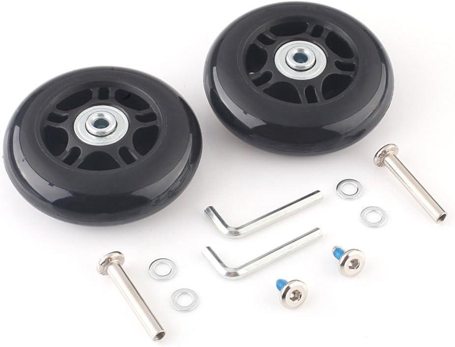 F-BER Suitcase Luggage Wheels Replacement Kit - OD40-64mm Wheels, ABEC 608zz, Set of 2