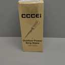 CCCEI Outdoor Power Strip Weatherproof with Stake, Waterproof Extension Cord with Multiple Outlets, Christmas Exterior Garden Decor, Yard, Camping, 4 Plugs, Surge Protector 6FT, Green.