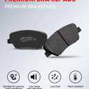 TOVASTY 4PCS Front Brake Pads Premium Carbon Ceramic Pad Compatible with Hyundai Santa Fe Sport 2017-2018, Compatible with Kia Sorento 2016-2020