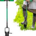 5-in-1 Lawn Plug Garden Tool, Updated Bulb Planter Long Handle for Digging, Weeding, Soil Sampler, Transplanting, Sod Plugger with for Digging Holes to Plant Tulips, Iris, Daffodils