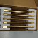 TUNNY 10 Pack Classic Solid Cabinet Handles-6.3"/160mm Screw Spacing Champagne Bronze Furniture Hardware Handles for Bathroom Dresser Kitchen Cabinets Bedroom Cabinet Pulls