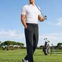 baleaf Men's Golf Pants 30"/32" Elastic Waist Lightweight (Black, XXXL)