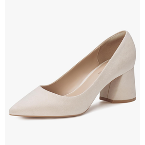 ALICEPUB Nude Suede Heels for Women Closed Toe Chunky Block Comfy Pumps, Womens Formal Shoes Evening Shoes Wedding Guest Shoes, Business Casual Shoes Professional Office Shoes Work Heels, Size 8
Size 8