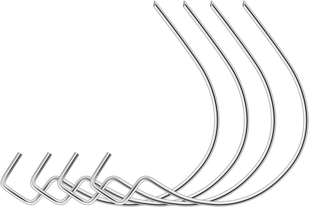 50 Pieces Stainless Steel Picture Hanging Hooks, PinCute Drywall Picture Hangers, Heavy Duty Wall Hanging Hooks Holds Up to 100 lbs, Hang Art, Clock, Shelves, or Planters