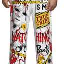 Funny Men's Pajama Pants Super Soft Sleep Lounge Pants Lightweight Pjs Bottoms with Pockets Drawstring for Men, XXL