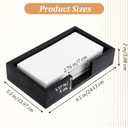 Kifmurase 3Pcs Black Wooden Napkin Holder, Guest Towels Holders, Flat Wooden Napkin Holder, Disposable Hand Towel Tray for Bathroom, Rectangular Farmhouse Cocktail Napkins Holders for Tabletop