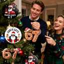 3 x 67 Christmas Ornament, Funny Christmas Ornaments 2025, Santa Says Six Seven Christmas Ornament 2025, Teen Slang Ornaments, Teenager Ornaments, Funny Teenager Decoration for Xmas Tree(67-White)