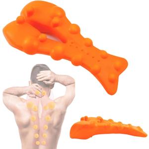Trapezius Trigger Point Massager Suboccipital Release Tool Myofasical Release Neck and Shoulder Pain Posture Corrector for Muscle Pain Relief (Orange)
