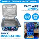 Lunch Box for Kids with Ice Pack, Boys Lunch-Box Insulated Bag for Toddlers Kids Baby Boy Daycare Pre-School Kindergarten, Large Snack Container Boxes for Kid Lunches, Bento Bag, Blue Space Dinosaur