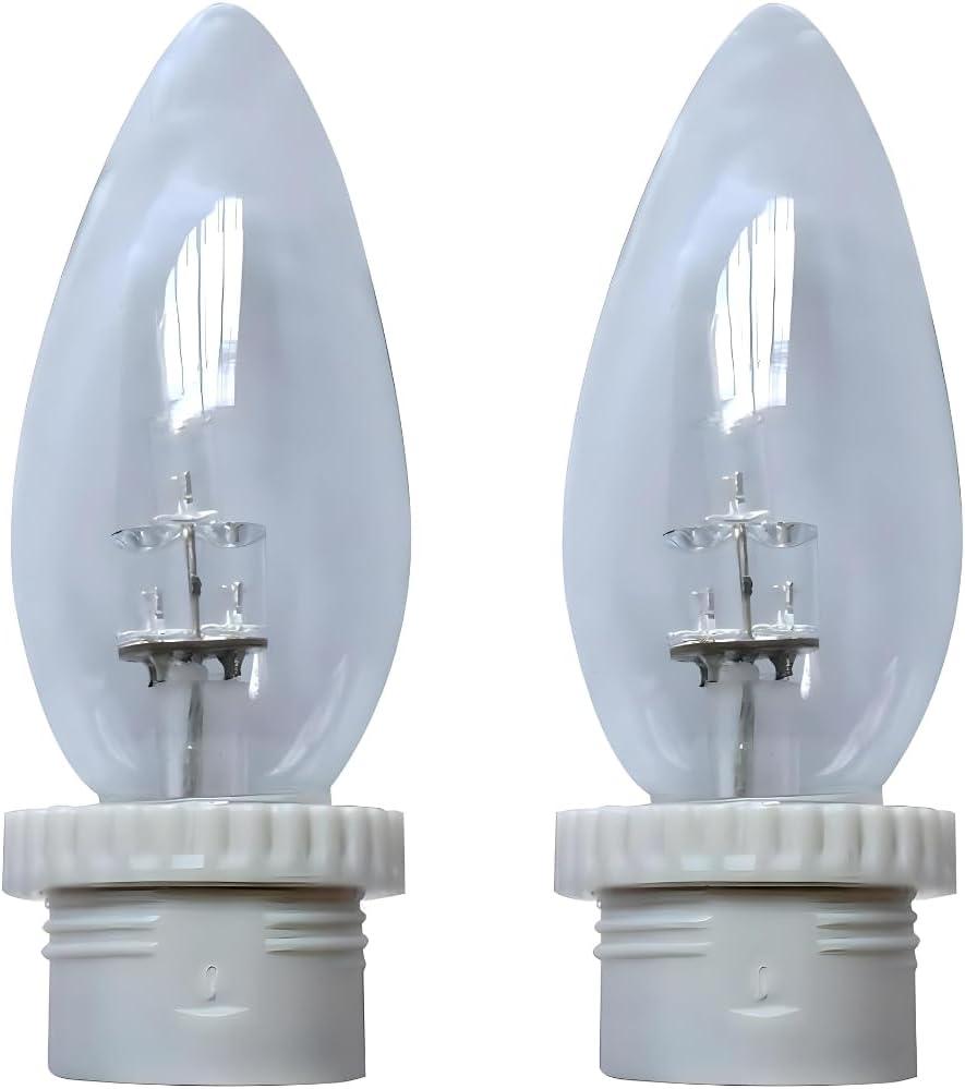Brite Star Battery Operated Tiffany Replacement Bulb - 2 Count Flameless Candles with Timer- Perfect for Home Decor
