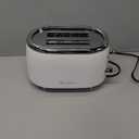 MELLERHOME Retro Toaster 2 Slice, 7 Browning Levels, 3 Functions (Reheat, Defrost, Cancel), Removable Crumb Tray, Under Base Cord Storage, White Toaster Kitchen Appliances