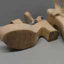 rsxses Women's Suede Platform Heels Sandals Peep Toe Fashion Wedding Sexy Dress Block Chunky Wedges High Heel Ankle Strap Pumps
Size -7.5