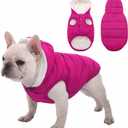 Windproof Waterproof Dog Coat Fleece & Cotton Lined Warm Jacket, Cold Weather Pet Apparel Clothes Vest for Small Medium Large Dog (XS, Pink)