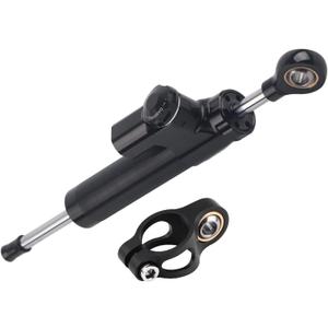 Steering Damper, Black CNC Machined Aluminum Universal Motorcycle Steering Damper Stabilizer Linear Reversed Safety Control with Mounting Bracket for Most of Motorcycles Steering Damper, Black CNC Machined Aluminum Universal Motorcycle Steering Damper Stabilizer Linear Reversed Safety Control with Mounting Bracket for Most of Motorcycles