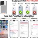 GUERNICA for iPhone 14 Plus/iPhone 15 Plus (6.7") Case Wallet with Card Holder, RFID Blocking Leather Protection, Shockproof Women Men Phone Case for Apple 14 Plus/Apple 15 Plus, A - Silver White