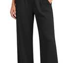 Women's Wide Leg Sweatpants High Waist Soft Athletic Pants, Lightweight Workout Lounge Pants for Yoga Gym Running (M)