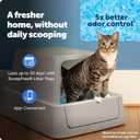 PetSafe ScoopFree Crystal Smart Self-Cleaning Cat Litter Box WiFi (2.4 GHz) & App Enabled Enclosed Front-Entry Superior Odor Control Includes Disposable Tray Gray (PAL00-16807)