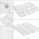 Annova Desk Top Organizer Tray for Office Organization - Metal Mesh - Storage Tray with Dividers for Pens, Desktop Accessories, Bathroom, Kitchen, Makeup and Office Supplies (Large, White)