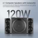 Elimavi Computer Speakers with Subwoofer, 2.1 PC Speakers with Powerful Bass and 120W Peak Power,Bluetooth 5.3, Aux/RCA/Optical/Coaxial,in for Desktop, Monitor, Gaming