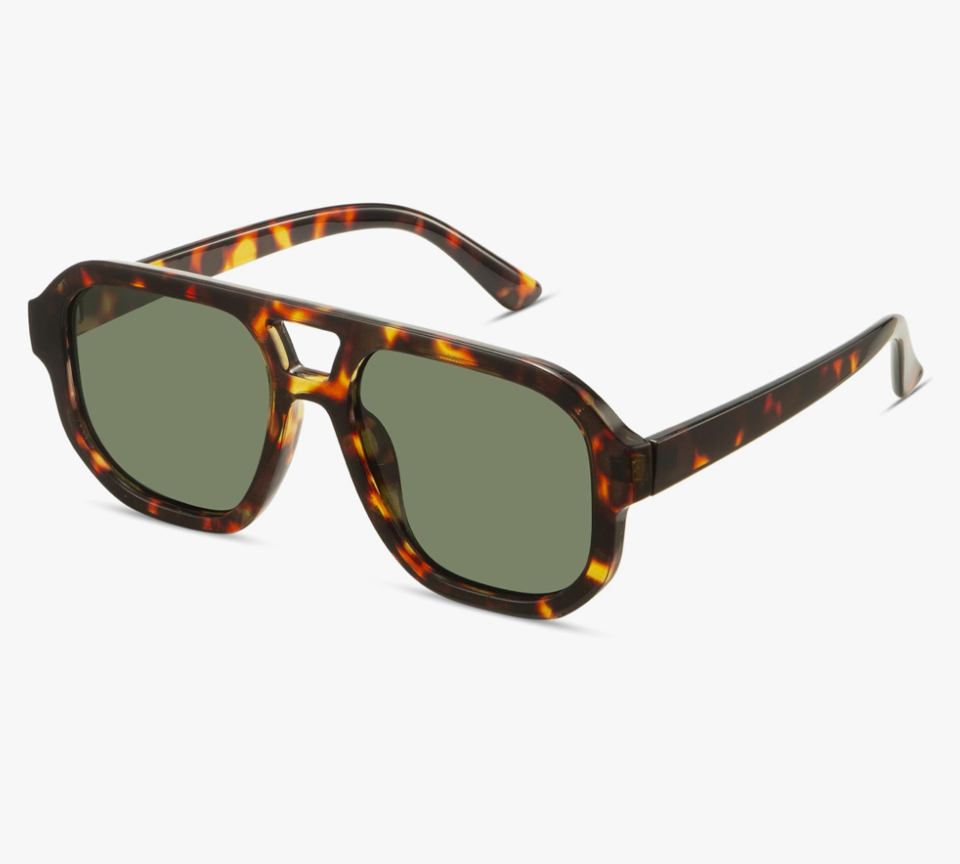 livho Trendy Polarized Square Aviator Sunglasses Women Men Square Eyewear Frame, Retro Sun Glasses for Women Men 2025 Shades