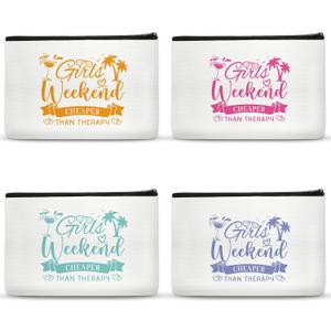 Girls Weekend Gifts Makeup Bags for Women Girls Trip Gifts Cosmetic Bag Travel Toiletry Bag Zipper Pouch Friendship Bachelorette Party Favors Birthday Christmas