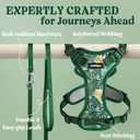 rabbitgoo Cat Harness and Leash for Walking, Escape Proof Soft Adjustable Vest Harnesses for Cats, Easy Control Breathable Reflective Strips Jacket,Rainforest Green,XS