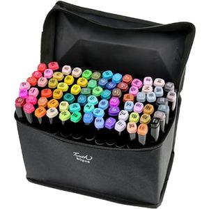 Magik Permanent Art Sketch Drawing Marker Set Markers Double Tipped Markers (80)