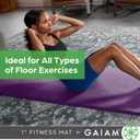 Gaiam Thick Yoga Mat, Exercise & Fitness Mat with Easy-Cinch Carrying Strap