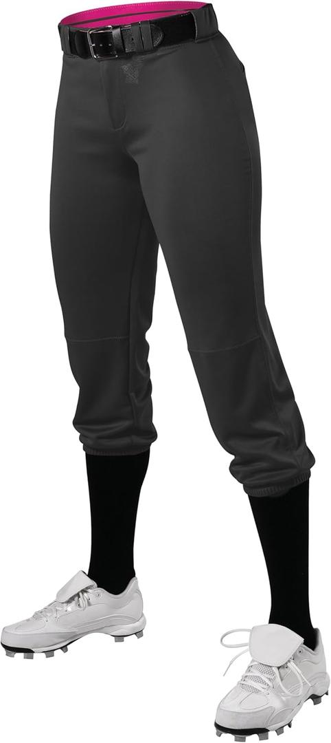 Alleson Athletic Women's Fastpitch/Softball Belted Speed Pant  Moisture-Wicking, Durable Fabric, and Pro-Style Fit (Large, Black) Alleson Athletic Women's Fastpitch/Softball Belted Speed Pant  Moisture-Wicking, Durable Fabric, and Pro-Style Fit (Large, Black)