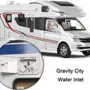 Gravity City Water Inlet Fill Dish Hatch Lock for RV Trailer Cars for Most Fresh Water Inlets on RV Motorhomes Caravans & Boats