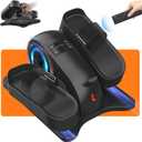 Under Desk Elliptical Machine for Senior Mini Elliptical Leg Exerciser with Remote Quiet Portable Electric Seated Foot Pedal Exerciser for Home Office (Compact)