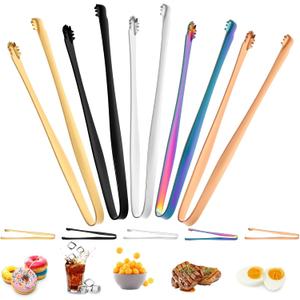 5 Pcs Egg Chalaza Removal Tool, 6 Inch Stainless Steel Eggs Separators for Yolk, Multipurpose Egg Membrane Chalaza Removal Tool Kitchen Tongs for Cooking Cake Bakers Pastry Chefs