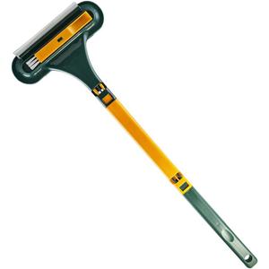 Window Screen Cleaning Brush, 2 in 1 Screen Cleaner Tool with Squeegee, Multi-Purpose for Patio, Door, Porch Screens (Yellow)