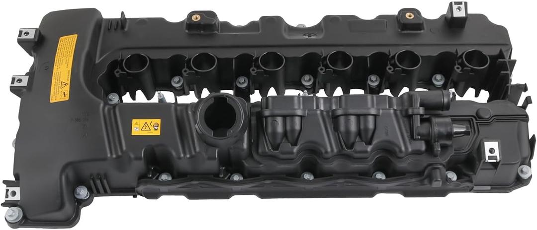 JDMSPEED New Engine Valve Cover 11127565284 Replacement for BMW 135I 335I 535I 740I Z4 X6 N54 Turbo Valve Cover Replace 264-936, 264936, 7565284, 036-0014 (Plastic)