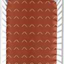 Sweet Jojo Designs Boho Arrow Boy Girl Fitted Crib Sheet Baby Toddler Bed Nursery - Burnt Orange Rust Modern Bohemian Farmhouse Southwest Shabby Chic Designer Arrows Geometric Diamond Tuft Collection
