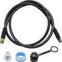EATAKWARD High Pressure Hydraulic Hose 6' 10000 PSI, CH-604 Coupler, 3/8" NPT Thread Hydraulic Hose Assembly, 1/4" ID x 6 Feet (Black)