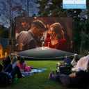 STWUI Projector Screen with Stand - 150 Inch Portable Projector Screens Outdoor Indoor Projector Screen 16:9 4K HD Outdoor Movie Screen with Carry Bag,Enjoy Home Theater Projection Screen