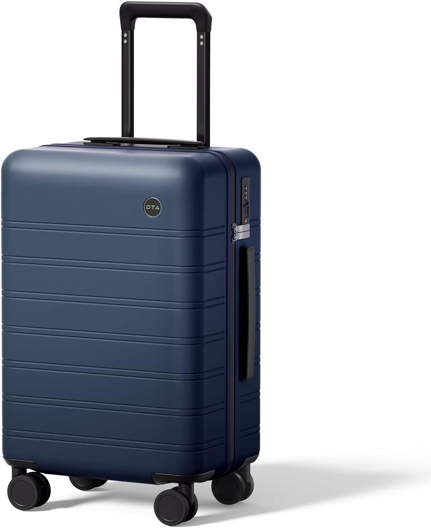 Lightweight PC Hard Shell Suitcase, 20-inch International Carry On Luggage Airline Approved with TSA Lock, 360 Silent Spinner Wheels- Ideal for Travel Suitcase (Blue)