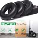 (2 Pack) AR-PRO 10" Heavy-Duty Replacement All-Purpose Utility Tire and Tube - 4.10/3.50-4" Pneumatic Tires with 10" Inner Tubes TR-13 Straight Valve Stem for Lawn Mowers, Hand Trucks, and More