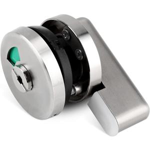 Vacant Occupied Bathroom Lock, Commercial Door Handle with Lock Deadbolt with Occupancy Indicator for Toilet Restroom Bathroom, Fits 12 to 18mm Door Thickness