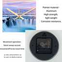 XNM Modern Blue Beach Wall Clocks Battery Operated 12 Inch Round Decorative Wall Clock for Living Room Quiet Waterfall Wall Clock