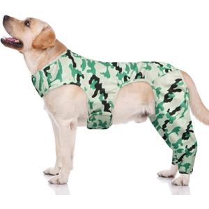 ROZKITCH Dog Leg Covers to Prevent Licking Rear Legs, Prevent Scratching Wound Elbow Protector, Dog Recovery Suit Cone Collar Alternative for Sprain ACL CCL Arthritis Joint Care Camouflage XL (Back Length:20.4"Leg Length:12.2")